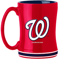 Washington Nationals Coffee Mug 14oz Sculpted Relief Team Color