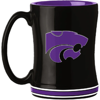 Kansas State Wildcats Coffee Mug 14oz Sculpted Relief Team Color