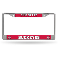Ohio State Buckeyes License Plate Frame Chrome Alternate