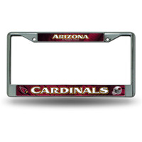 Arizona Cardinals License Plate Frame Chrome Printed Insert