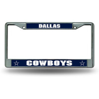 Dallas Cowboys License Plate Frame Chrome Printed Insert
