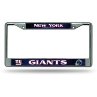 New York Giants License Plate Frame Chrome Printed Insert
