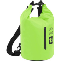 vidaXL Dry Bag with Zipper Green 4 gal PVC