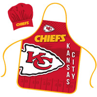 Kansas City Chiefs Chef Hat and Apron Set