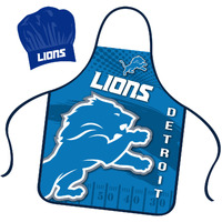 Detroit Lions Chef Hat and Apron Set