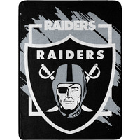 Las Vegas Raiders Blanket 46x60 Micro Raschel Dimensional Design Rolled