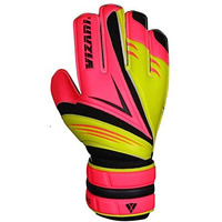 Vizari Avio F.P. Soccer Goalkeeper Glove | for Kids and Adults (Pink/Yellow, Size 9)