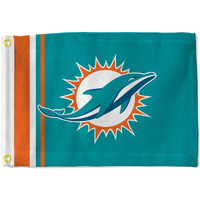 Miami Dolphins Flag 12x17 Striped Utility