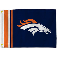Denver Broncos Flag 12x17 Striped Utility