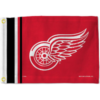 Detroit Red Wings Flag 12x17 Striped Utility