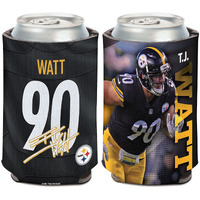 Pittsburgh Steelers Can Cooler TJ Watt Design