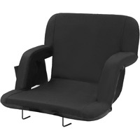 VEVOR Stadium Seat with Back Support, Wide Bleacher Seat Back, Folding Padded Cushion Stadium Chair, Portable Reclining Chair with Hook Pocket Cupholder, Ideal for Sport Event Beach Camping Concert