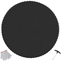 VEVOR Replacement Trampoline Mat Fits 12ft Frame 72 V-Rings 5.5" Spring Length