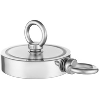 2000 LBS Strong Fishing Magnet Kit Double Sided Pull Force and Rope Carabiner