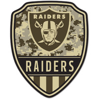 Las Vegas Raiders Sign Wood 11x14 Shield Shape