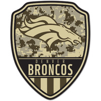 Denver Broncos Sign Wood 11x14 Shield Shape