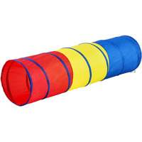 VEVOR Kids Play Tunnel Tent for Toddlers, Colorful Pop Up Crawl Tunnel Toy for Baby or Pet, Collapsible Gift for Boy and Girl Play Tunnel Indoor and Outdoor Game Red/Yellow/Blue Multicolor