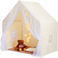 VEVOR Kids Play Tent, Kids Tent for Kids 1-5 Years Old, Toddler Tent with Mat and Tent Lamp, Tent for Kids with Windows for Indoor and Outdoor, Yurt Tent for Boys and Girls, Beige