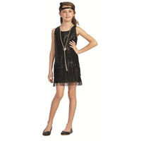 Sequin Black Flapper Girl Smal