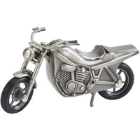 Motorcycle Bank, Pewter Finish 4" H X 6.75" L