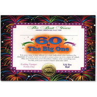 60 Is The Big One Certificate