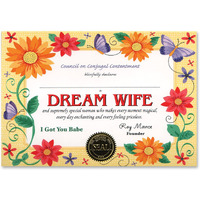 Dream Wife Certificate