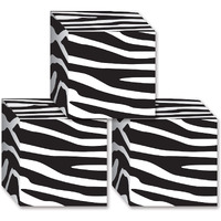 Stylish Zebra Print Favor Boxes - 12 Pack