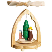 1706 - Richard Glaesser Mini Pyramid - Nativity Scene - 4.25"H x 3.25"W x 3.25"