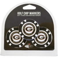 Georgia Bulldogs Golf Chip with Marker 3 Pack