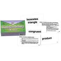 Learning Advantage Math Vocabulary Flash Cards, Set of 179