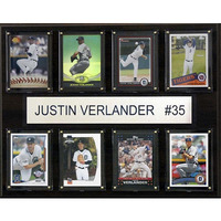 MLB 12"x15" Justin Verlander Detroit Tigers 8-Card Plaque