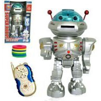 11" RC Dancing Robot w/ R/C Missle Disc Launcher
