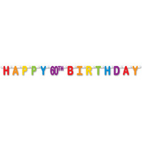 Happy  60th  Birthday Streamer
