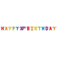Happy  30th  Birthday Streamer