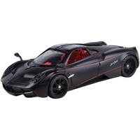 Pagani Huayra Matt Black with Red Interior 1/24 Diecast Model Car by Motormax