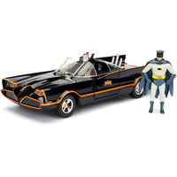 1966 Classic TV Series Batmobile with Diecast Batman and Plastic Robin in the car 1/24 Diecast Model Car by Jada