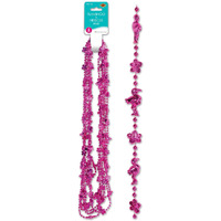 Tropical Flamingo & Hibiscus Beads - Vibrant Pack of 12