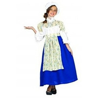 colonial Girl dress-blue Med 8