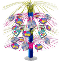 90's Nostalgia Cascade Centerpiece (Pack of 6) - Vibrant Retro Design
