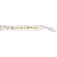 Gltrd Happy  60th  Birthday Satin Sash