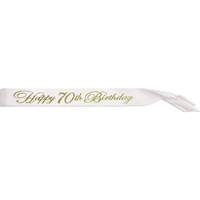 Gltrd Happy  70th  Birthday Satin Sash