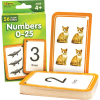 NUMBERS 0-25 FLASH CARDS