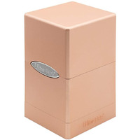 Satin Tower Deck Box - Metallic Rose Gold