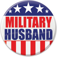 Military Husband Button