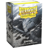 Dragon Shield Standard Size Card Sleeves - Matte Dual Snow 100CT - MTG Card Sleeves are Smooth & Tough - Compatible with Pokemon, Yugioh, & Magic The Gathering