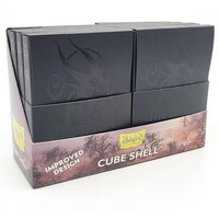 Dragon Shield Cube Shell Shadow Black - 8 Units - Durable and Sturdy TCG, OCG Card Storage - Card Deck Box - Compatible with Pokemon Yugioh Commander and MTG Magic: The Gathering Cards