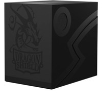 Arcane Tinmen Dragon Shield Card Deck Box - Double Shell: Shadow Black/Black - Sturdy TCG, OCG Card Storage - Compatible with Pokemon Yugioh Commander and MTG Magic: The Gathering Cards (AT-30624)