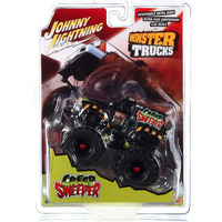 "Creep Sweeper" Monster Truck "Zombie Response Unit" with Black Wheels and Driver Figure "Monster Trucks" Series 1/64 Diecast Model by Johnny Lightning
