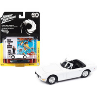 1967 Toyota 2000 GT Convertible RHD (Right Hand Drive) White 007 (James Bond) "You Only Live Twice" (1967) Movie with Collectible Tin Display "Silver Screen Machines" Series 1/64 Diecast Model Car by Johnny Lightning