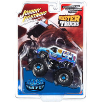 "Frost Bite" Monster Truck "I Scream You Scream" with Black Wheels and Driver Figure "Monster Trucks" Series 1/64 Diecast Model by Johnny Lightning